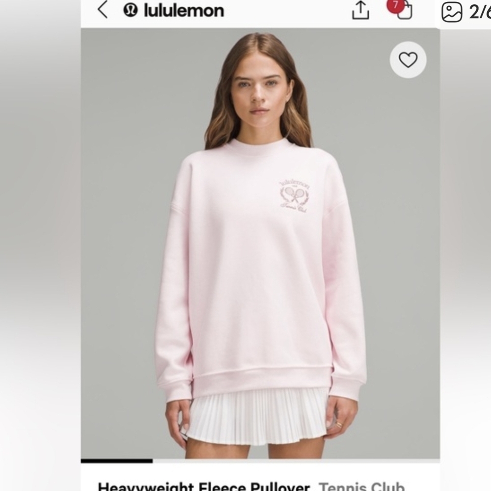 Lululemon Heavyweight Fleece Pullover Tennis Club